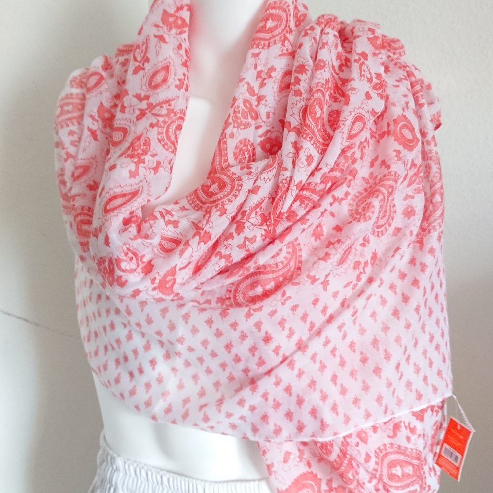 NEW womens scarf pink fabric